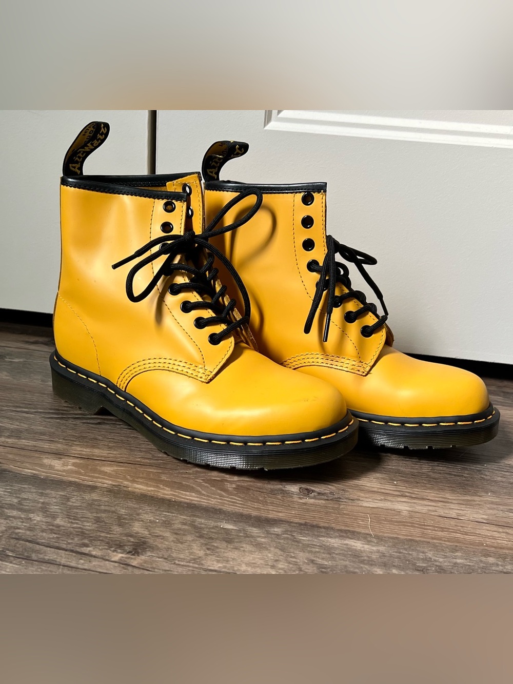 Bright Yellow Dr Marten Combat Boots